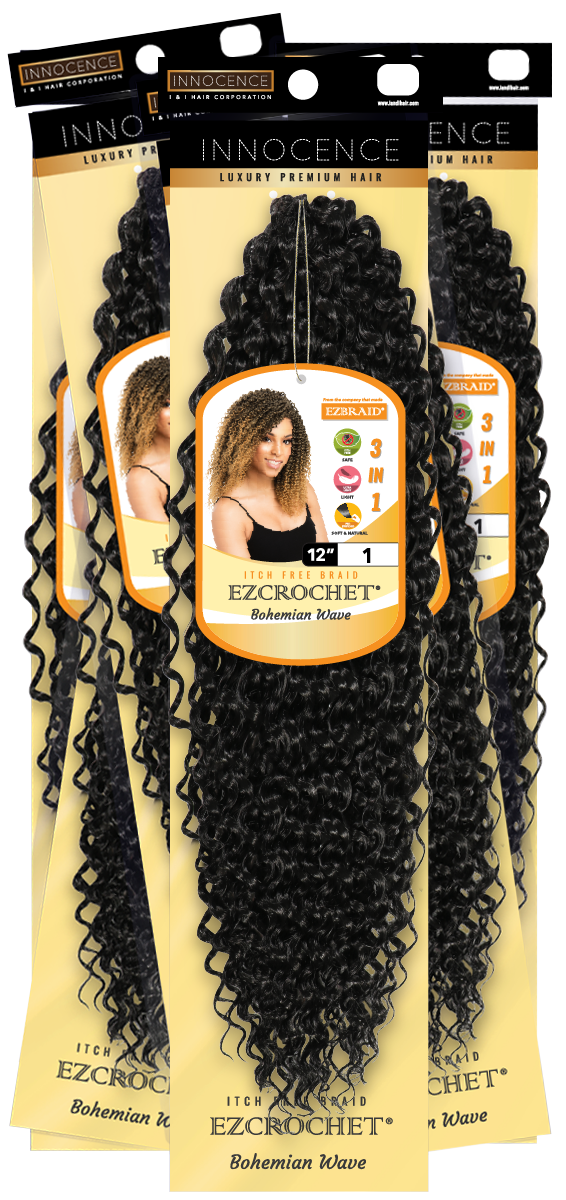 EZ BRAID CROCHET - BOHEMIAN WAVE 12” - T&K's Beauty Supply Store