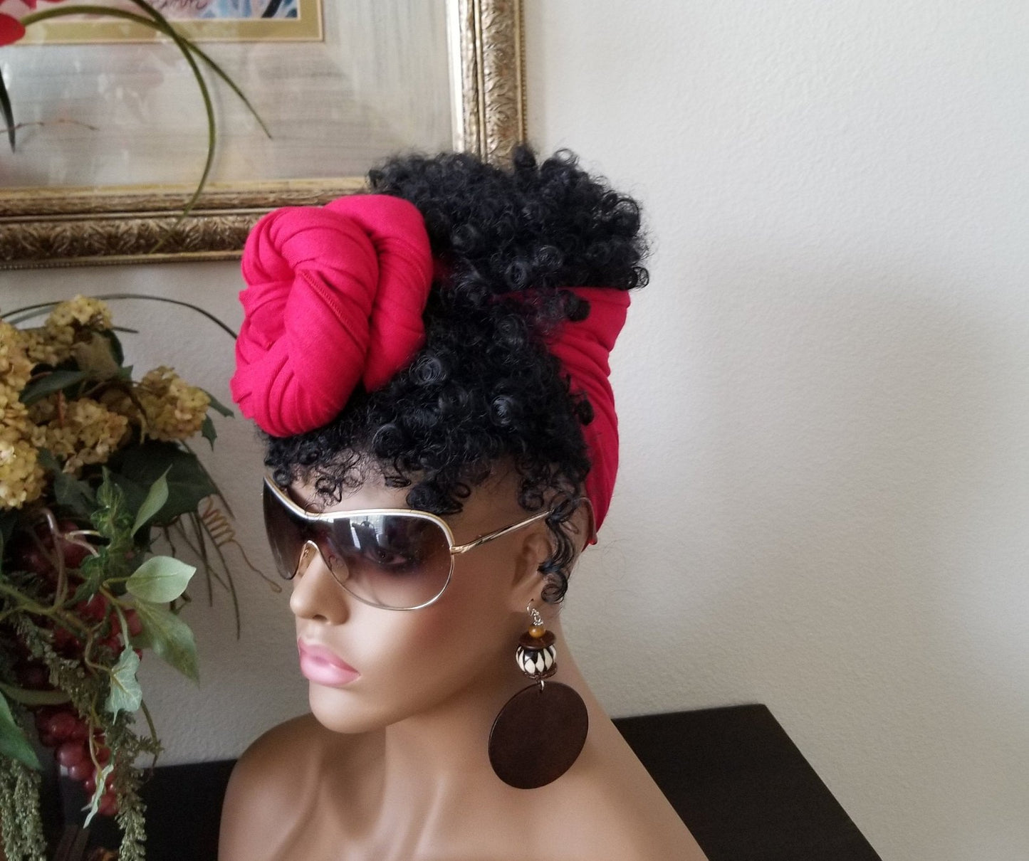 Jersey Knit Head Wrap, Stretchy Scarf, Turban, African Head Wrap, Not Pre-Tied, Headwrap
