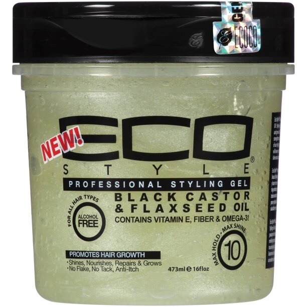 Eco Style Black Castor & Flaxseed Oil Styling Gel 16 oz
