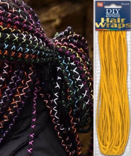 DIY BRAIDING HAIR WRAPS (ROUND) GOLD - T&K's Beauty Supply Store