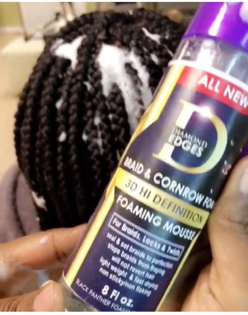 Braids and Wrapping Control Foam Black Panther Diamond Edges (Copy)