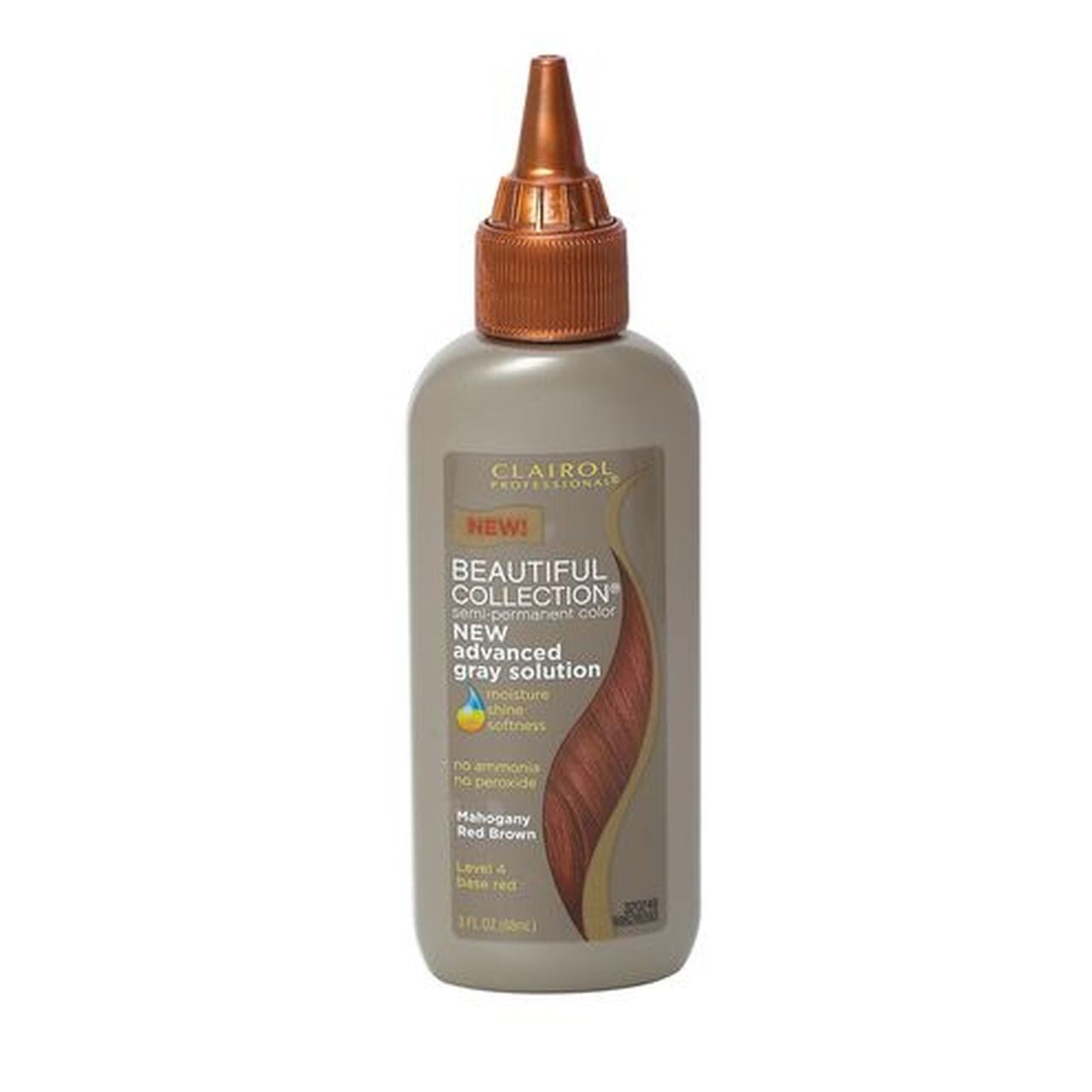 Clairol Beautiful Collection Semi-Permanent Hair Color Advanced Gray Solution 4R Mahogany Red Brown - T&K's Beauty Supply Store