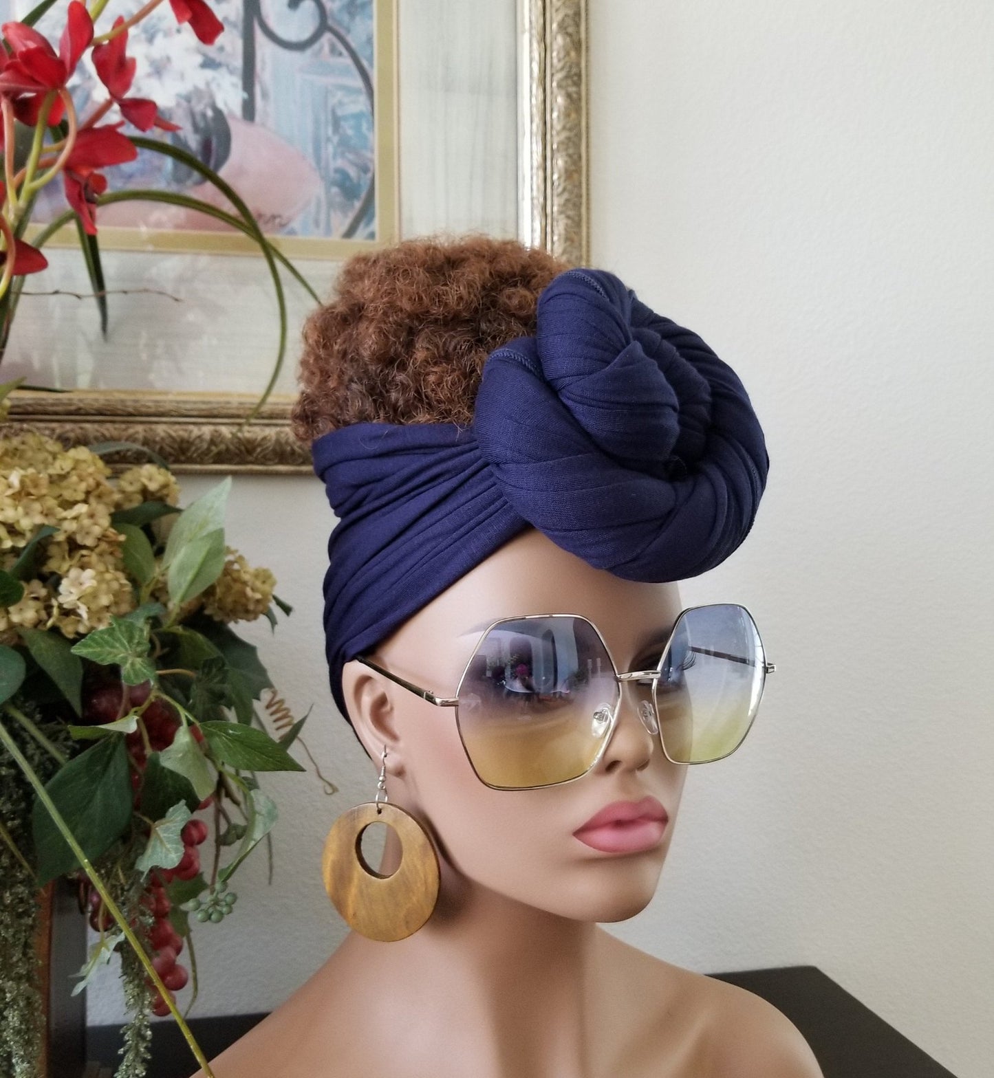 Jersey Knit Head Wrap, Stretchy Scarf, Turban, African Head Wrap, Not Pre-Tied, Head Wrap