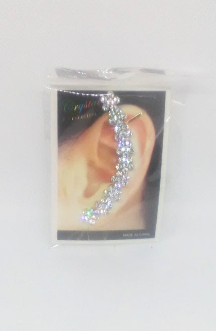 Crystal Collection Earring Cuff Silver - T&K's Beauty Supply Store