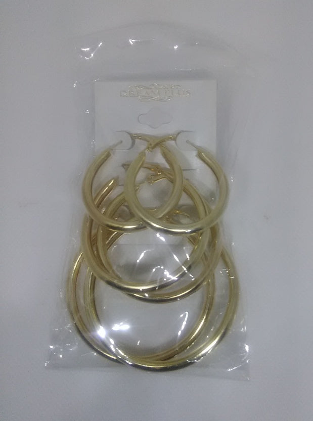Hoop Earrings 3 Piece Set - T&K's Beauty Supply Store