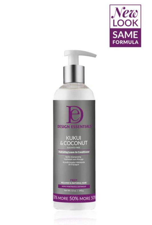 Design Essentials Kukui & Coconut Hydrating Leave-In Conditioner, 12 oz