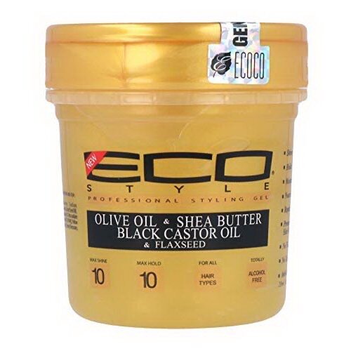 Eco Style Gold Gel with Olive Oil & Shea Butter & Black Castor Oil & Flaxseed 8oz