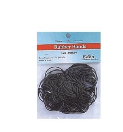 Rubber Band 125 Count Jumbo Black - T&K's Beauty Supply Store