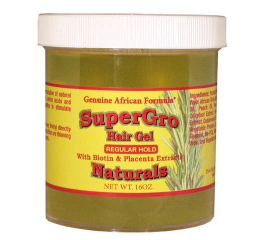 Genuine African Formula SuperGrow Hair Gel Regular Hold 16 oz