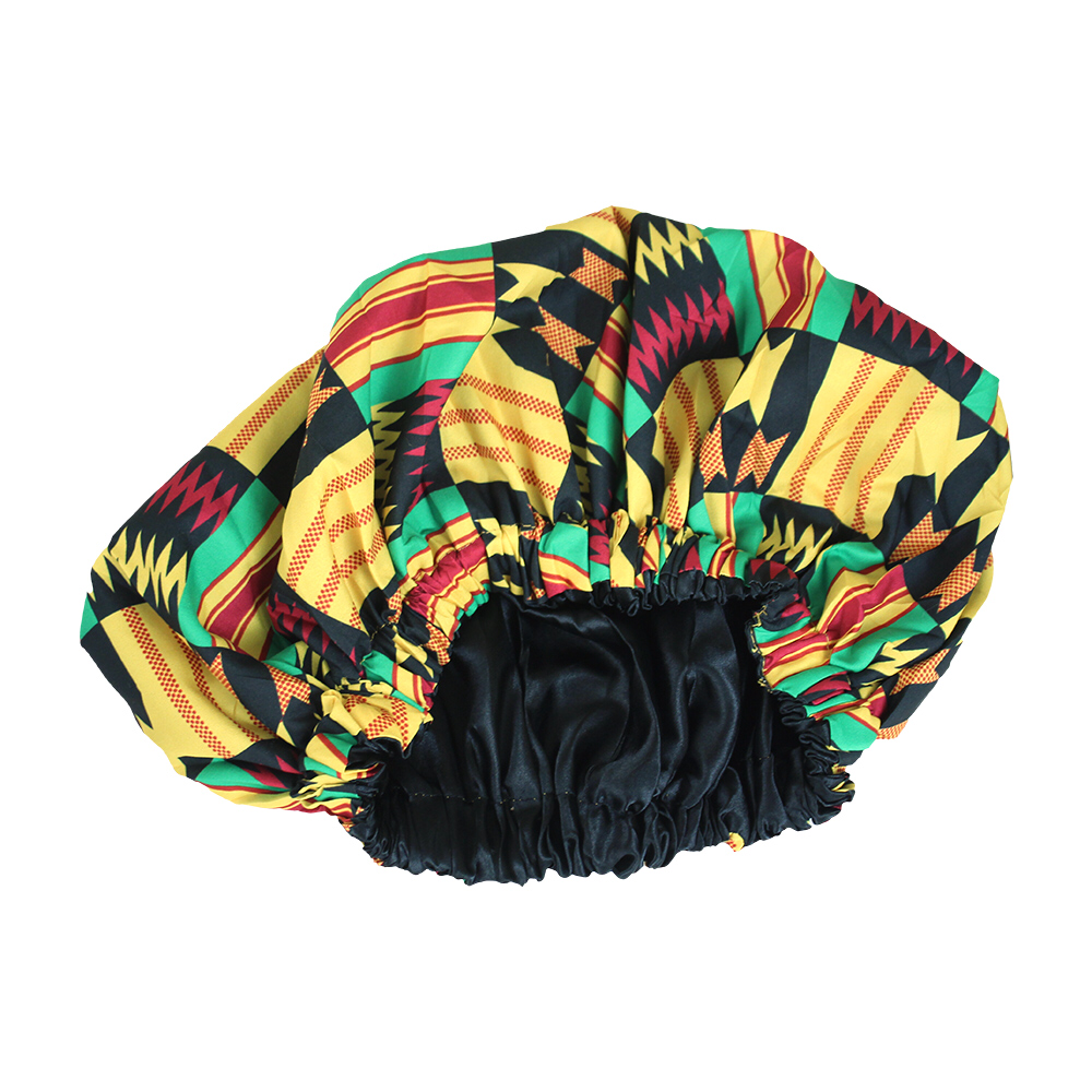 African Print Satin Lined Bonnet Cap - T&K's Beauty Supply Store