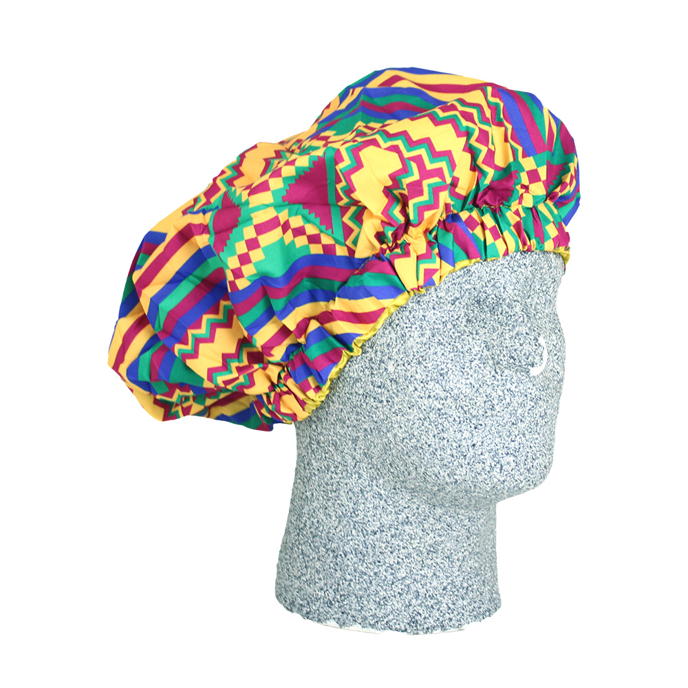 African Print Satin Lined Bonnet Cap - T&K's Beauty Supply Store