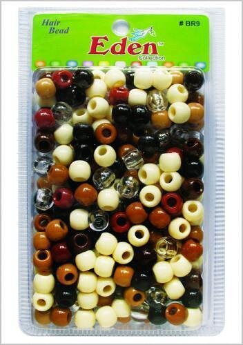 #BR9 BROWN MIX BIG ROUND HAIR BEAD - T&K's Beauty Supply Store