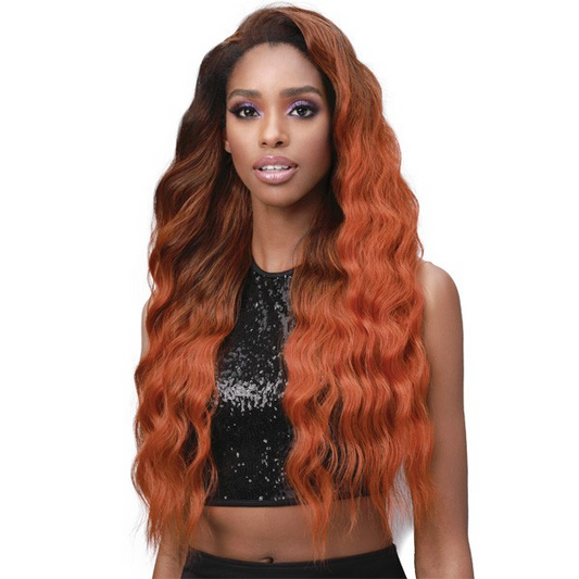 Bobbi Boss Miss Origin Human Hair Blend Fullcap Wig BEACH WAVE 1B - T&K's Beauty Supply Store