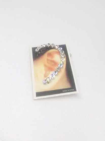 Crystal Collection Earring Cuff Silver - T&K's Beauty Supply Store